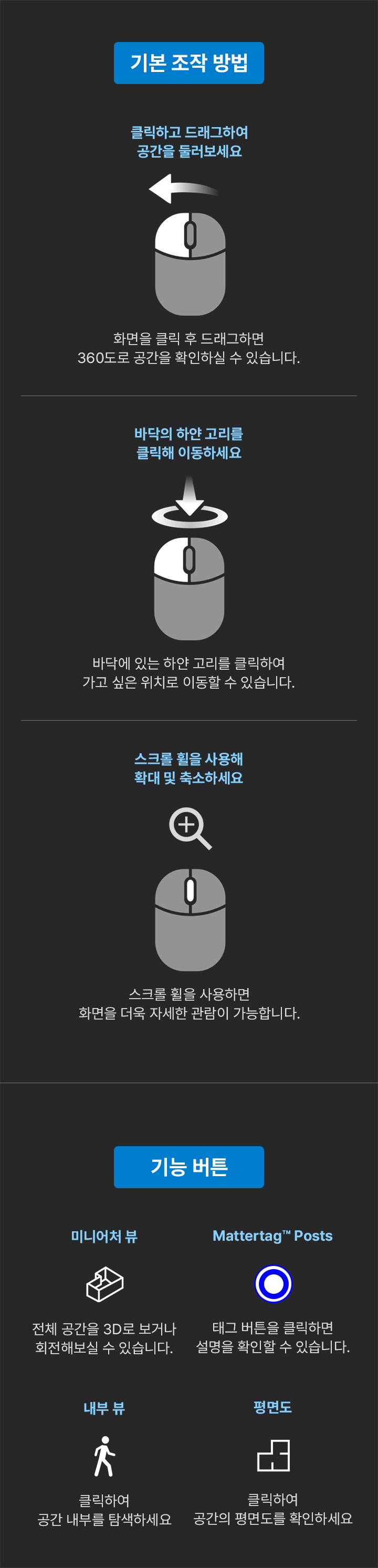 VR 미술관 조작 방법